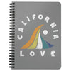Wave CA Love Grey Spiral Notebook-CA LIMITED