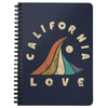 Wave CA Love Navy Spiral Notebook-CA LIMITED