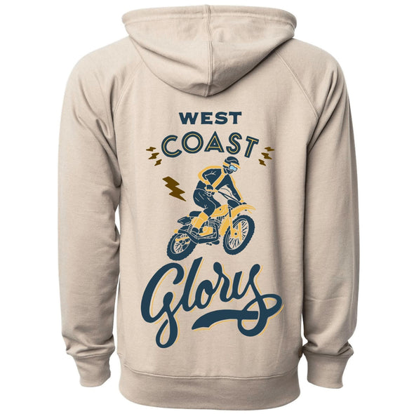 West Coast Glory Raglan Zip Up Hoodie-CA LIMITED