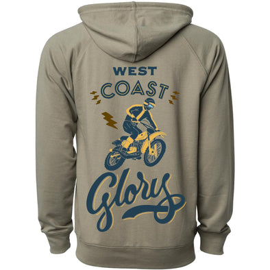West Coast Glory Raglan Zip Up Hoodie-CA LIMITED