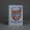 Wish Bear Blue Jean Spiral Notebook-CA LIMITED