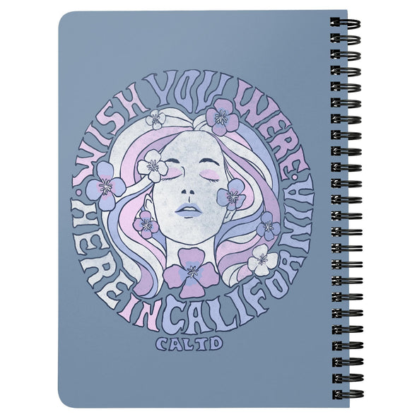 Wish Girl Blue Spiral Notebook-CA LIMITED