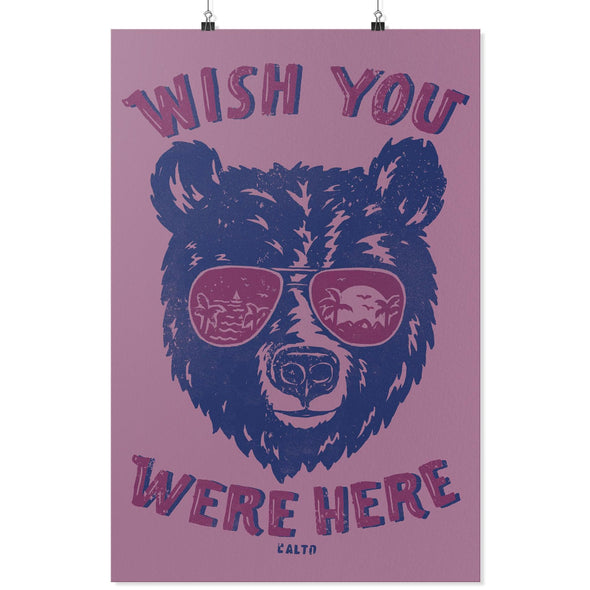 Wish You Were Here Pink Poster-CA LIMITED