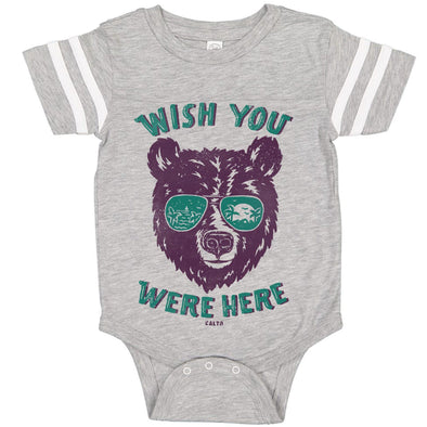 Wish You Were Here Stripes Baby Onesie-CA LIMITED