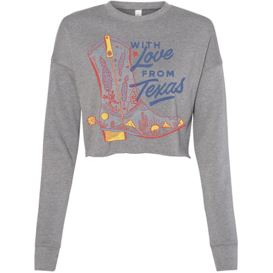 With Love TX Cropped Sweater-CA LIMITED