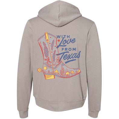 With Love TX Zipper Hoodie-CA LIMITED